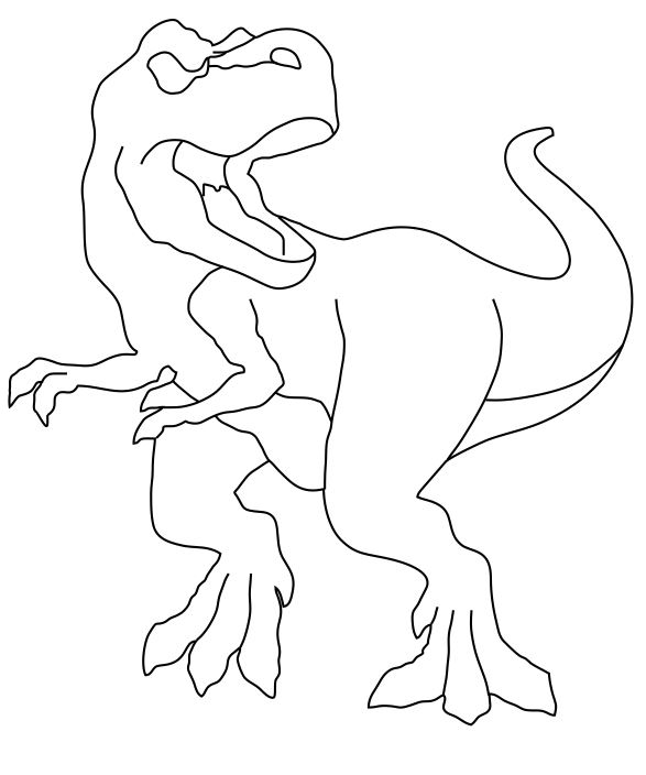 T. Rex Template / Outline – Tim's Printables