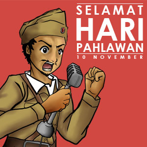 Gambar Animasi  Peringatan Hari Pahlawan  dan Kata Kata 