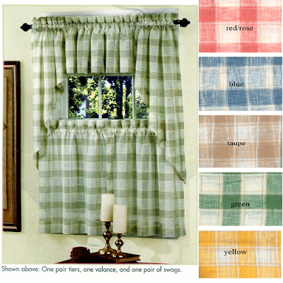 Kitchen Tiers Curtains on Country Plaid Window Curtain A Classic Country Style Tier Curtain