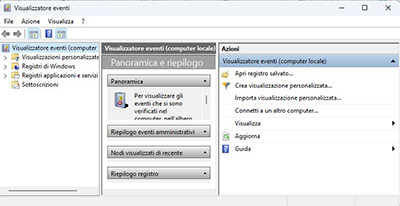 Visualizzatore eventi Windows