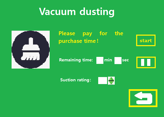 Vacuum sub-menu interface