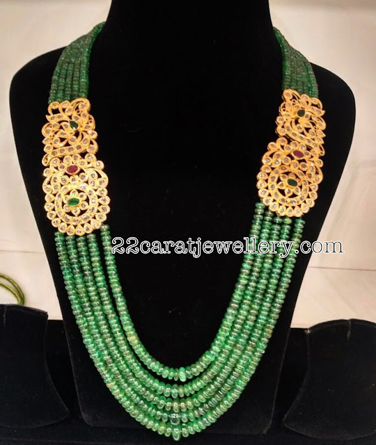 Multiple Strings Emerald Beads Set