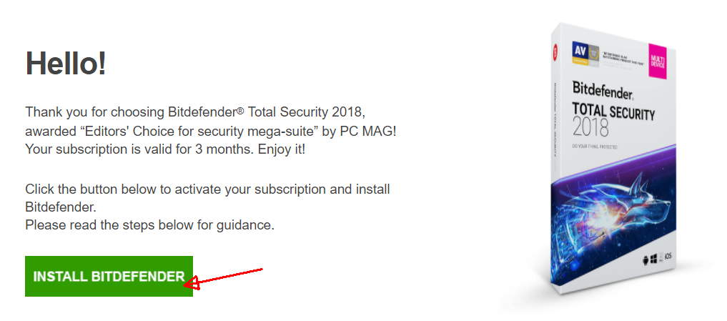 Bitdefender TOTAL SECURITY 2018 correo