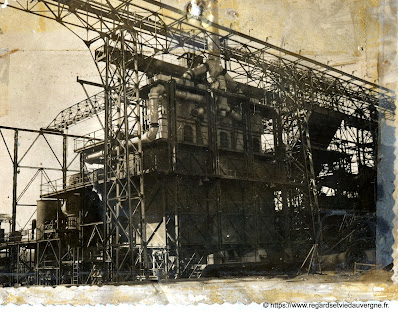 Photo noir et blanc : Les Mines de Saint Hilaire, Allier.