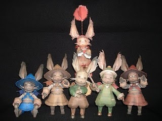 Final  Fantasy XII Papercraft - Moogle Family : Horne, Hurdy, Montblanc &  Sorbet