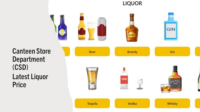 Latest CSD Liquor Price in Bagdogra Canteen Depot