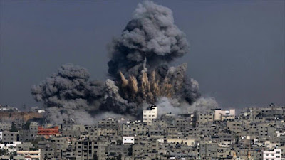 Bombardeo israelí de Gaza.