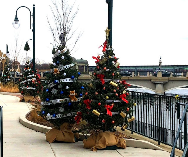 St. Charles Holiday Tree Trail along the Fox River.