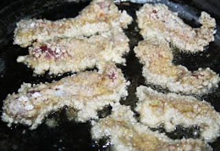 beef fritters with kamote flour