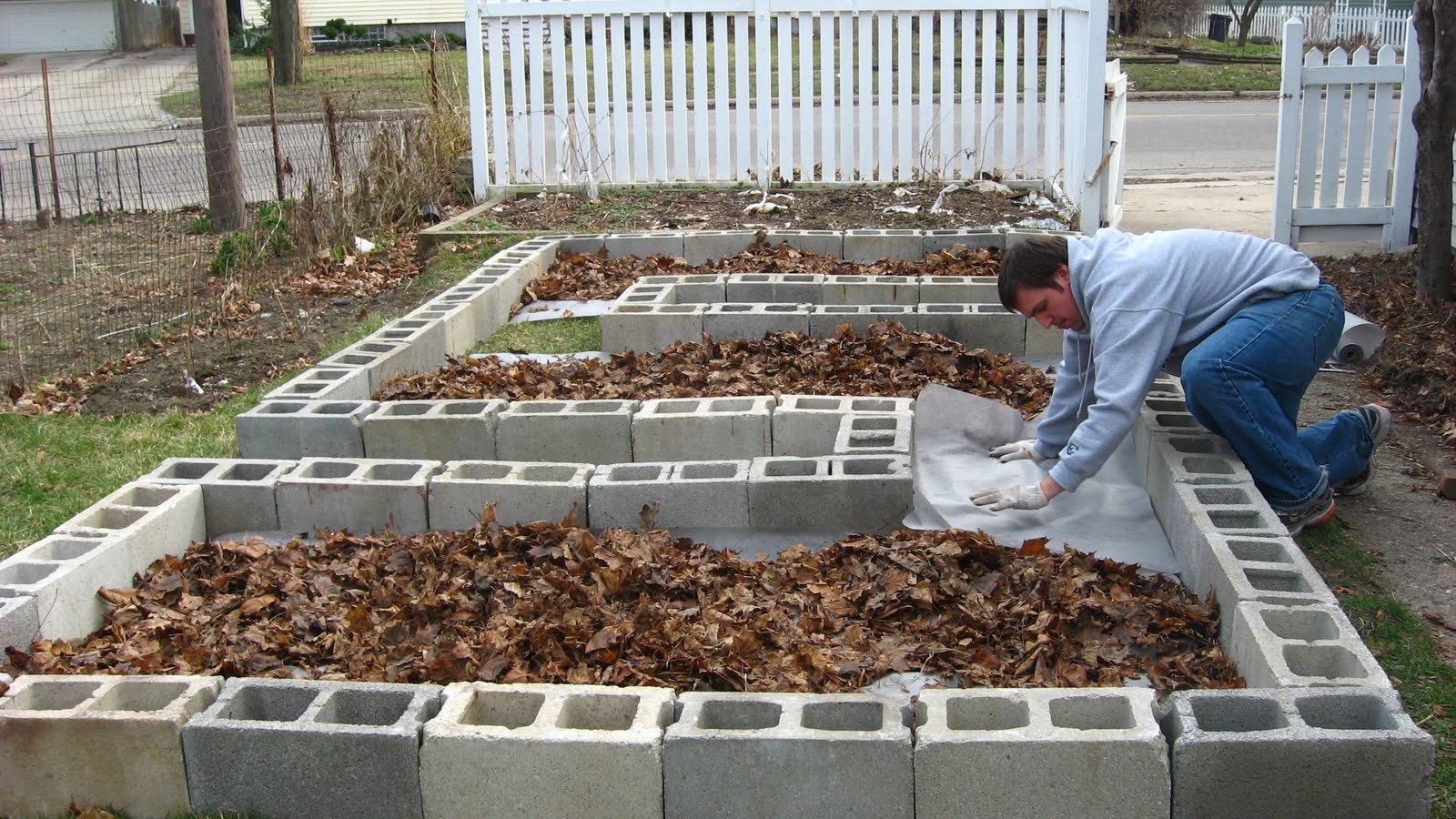 Concrete Block Raised Bed Garden