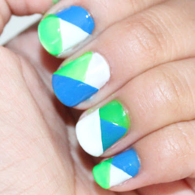 Color Block Nails Tutorial :)