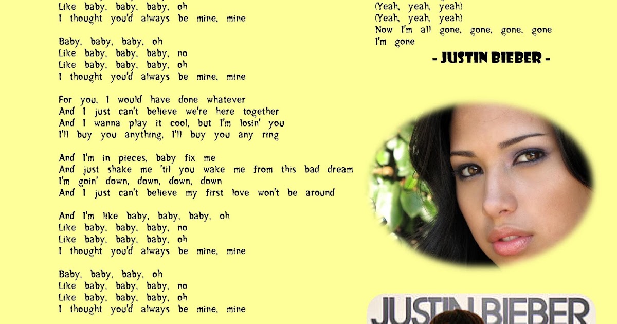 Justin Bieber Baby Songtext Englisch