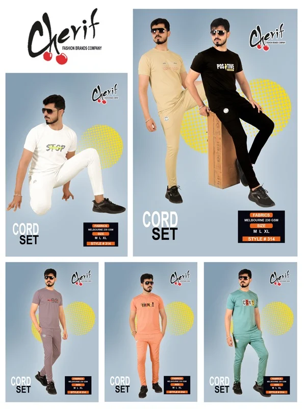 230 Gsm Style 314 Cherif Mens Co Ord Set