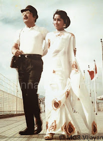 Actress Chandrakala with MGR in 'Ulagam Sutrum Valiban' Movie (1973)