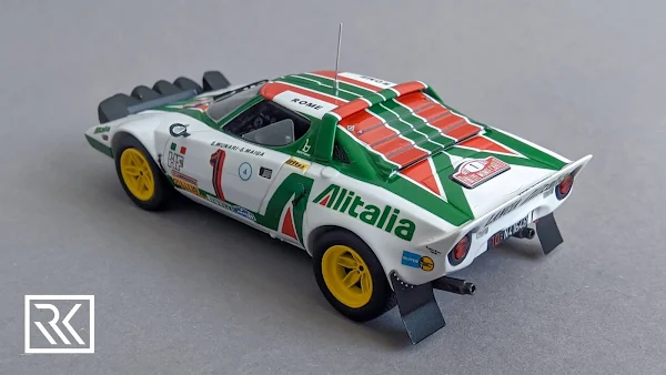 1:43 Spark Lancia Stratos HF, Rallye Monte-Carlo 1977, Winners: S. Munari / S. Maiga