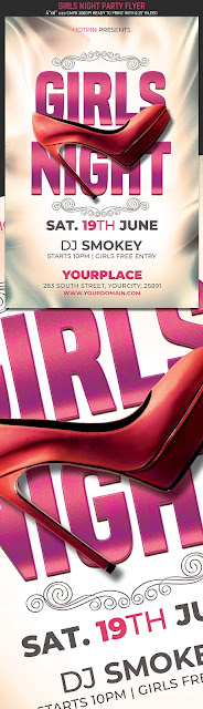  Girls Night Party Flyer Template