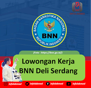 Lowongan Kerja BNN Deli Serdang | Lulusan SMK (Mechanical Engineering), D3 (Analis Kesehatan), dan S1 (Pekerja Sosial), Ini syaratnya