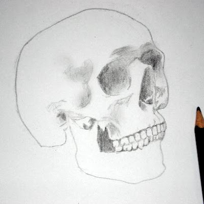 A R T How To Draw Skull With Pencil 