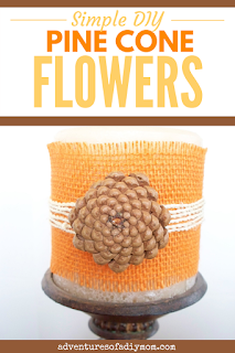 simple diy pinecone flowers