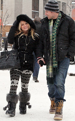 Jessica Simpson and new fiance Eric Johnson strolling the streets of Aspen, Colorado