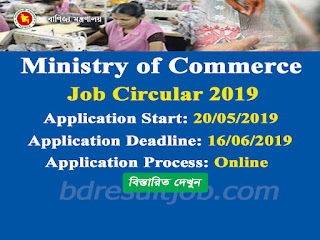 Ministry of Commerce Job Circular 2019