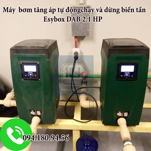 Máy bơm tự động chạy dừng dùng cho tòa nhà từ 5 đến 7 tầng, chay siêu êm - Bơm Esybox DAB