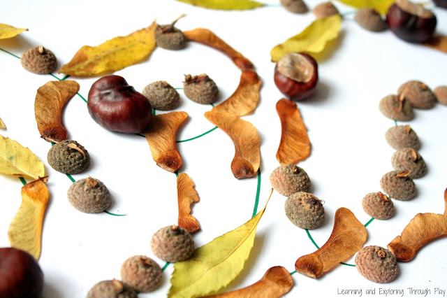 Autumn Activities for Kids - Autumn Line Patterns - Learning and Exploring Through Play