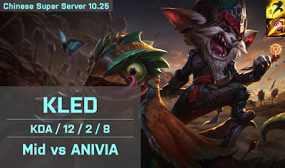 Kled Mid vs Anivia - CN Super Server 10.25