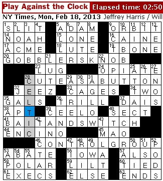Crossword Puzzles on Rex Parker Does The Nyt Crossword Puzzle  Home Of Groundhog