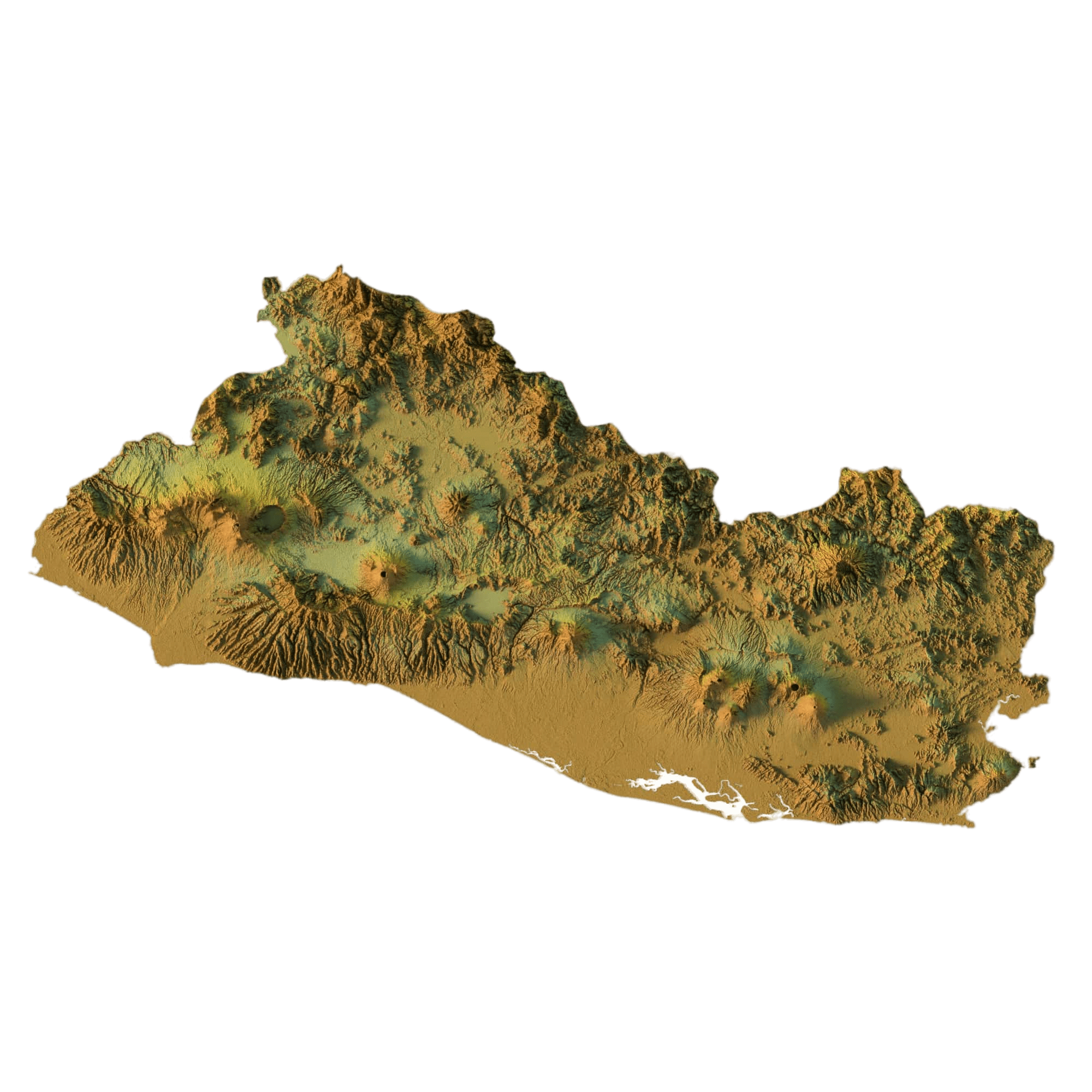 El Salvador Relief Map