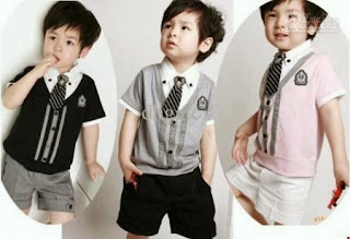 Model baju kemeja anak laki-laki korea keren