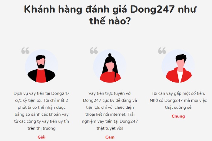 Khách hàng đánh giá về Dong247