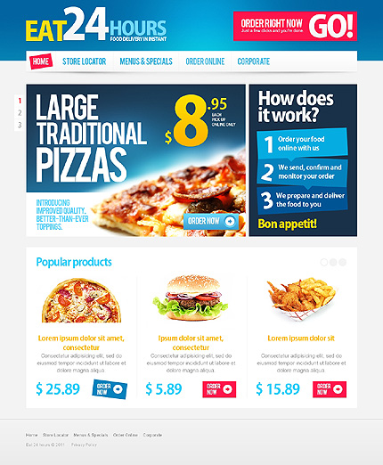 24H PizzaShop Web Template