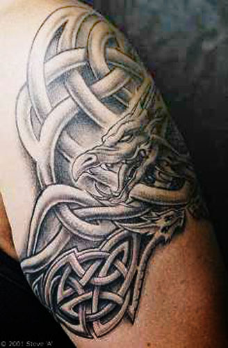 Top Celtic Heart Tattoo. The serpent love knot is a design taken from the