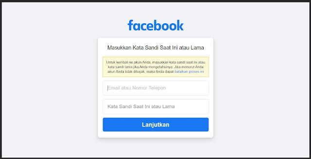 masukkan sandi lama Anda