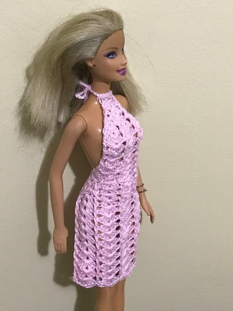 DIY Vestido Costas Nuas de Crochê Passo a Passo Para Barbie Com Pecunia Milliom 1