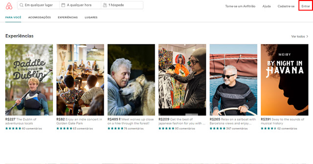 funcionalidades do airbnb