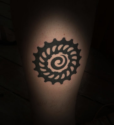 “Here is a pic of my tattoo based on the golden spiral and a nautilus shell.