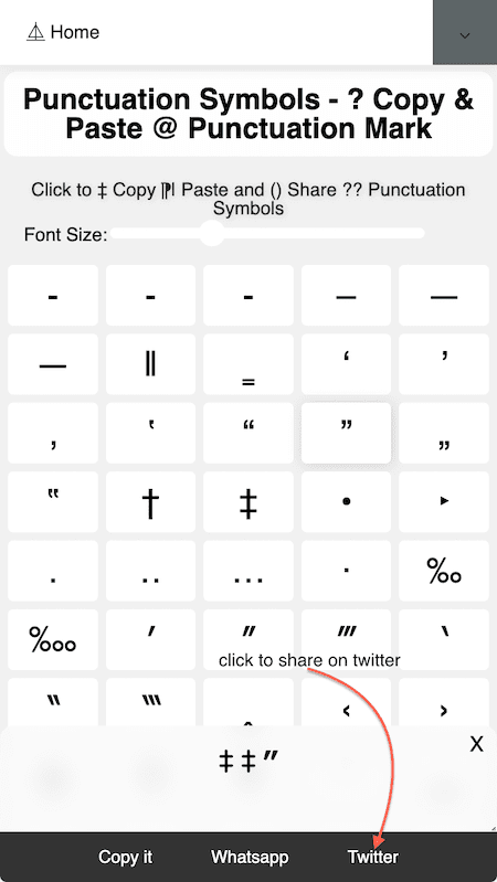 How to Share ‖ Punctuation Mark Symbols On Twitter?