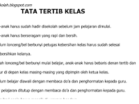 Tata Tertib Kelas Terbaru Kurikulum 2013