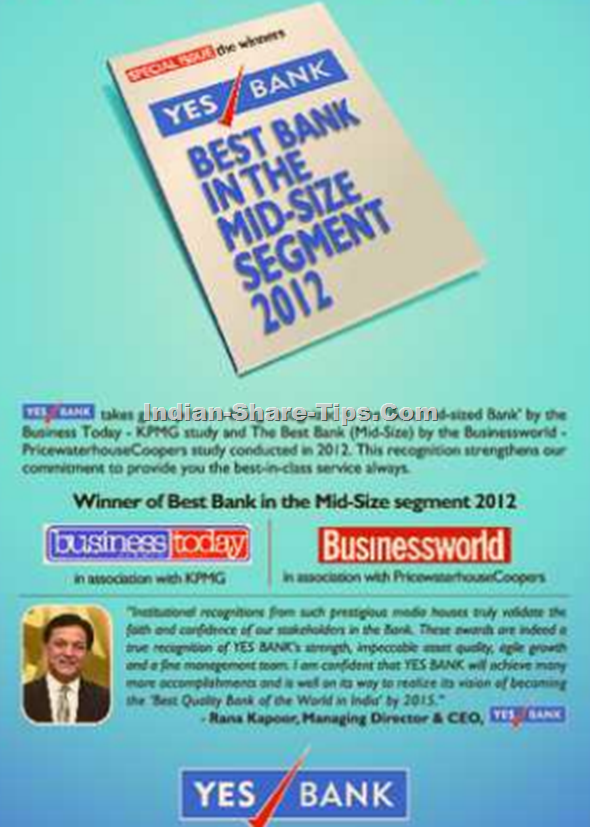 Yes bank gets award