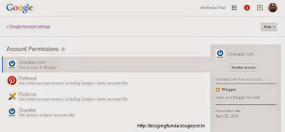 Giving or Revoking Third Party Access from your Google Plus Permission page - BloggingFunda