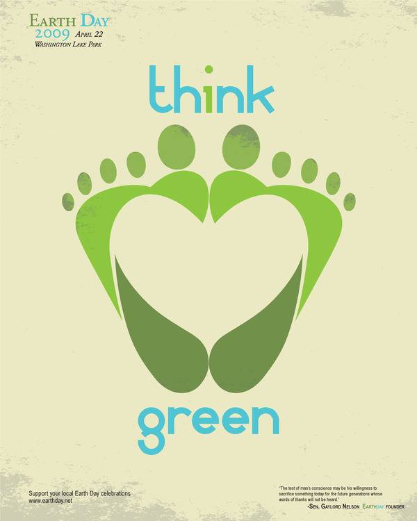 15 Contoh Gambar Desain Poster Lingkungan "Go Green 