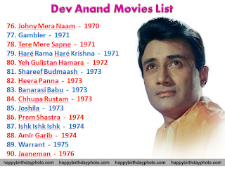 dev anand movies name 76 to 90