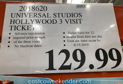 Deal for the Universal Studios Hollywood 3 Visit Ticket at Costco