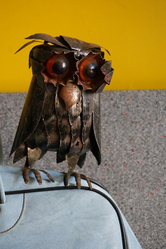 brutalist curtis jere style owl sculpture
