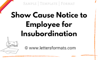 Show Cause Notice to Employee for Insubordination