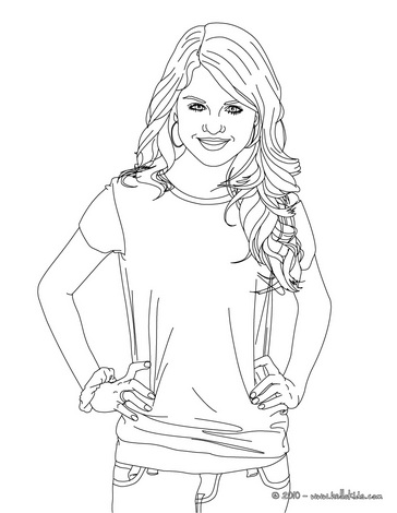 Download Selena Gomez para Colorir em 10 desenhos - Desenhos e Riscos