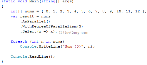PLINQ Parallelism
