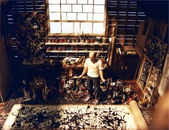Workspaces Of The Greatest Artists Of The World (38 Pictures) - Jackson Pollock, painter
